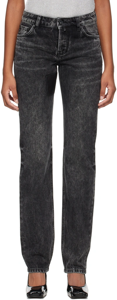 032c Black Moon Wash Jeans In Black