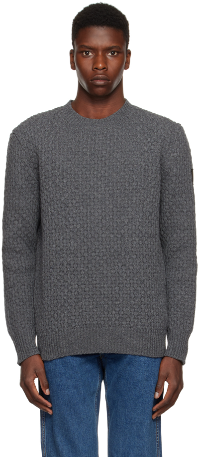 Shop Belstaff Gray Submarine Sweater In Granite Grey