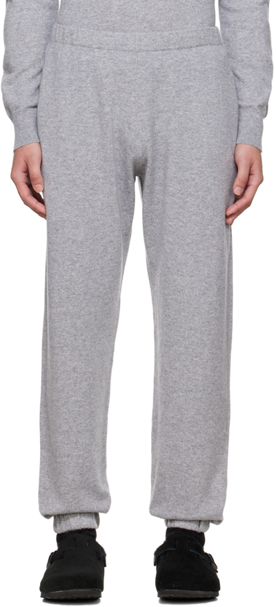 Shop Ghiaia Cashmere Gray Drawstring Lounge Pants In 21028 Grey