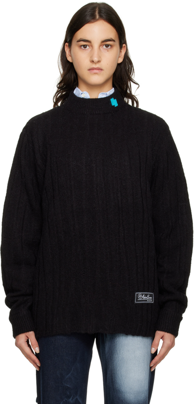 Shop Ader Error Black Fluic Reversible Sweater