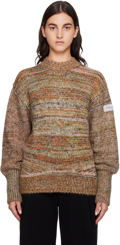 Shop Ader Error Multicolor Marled Sweater In Orange