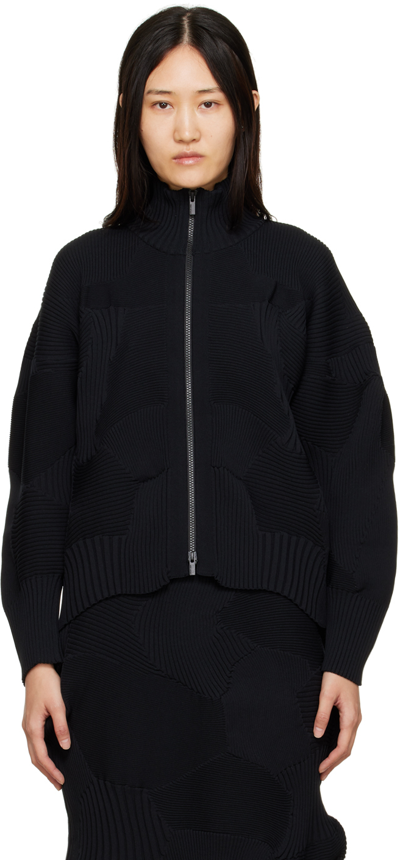 Shop Issey Miyake Black Kone Kone Jacket In 15 Black