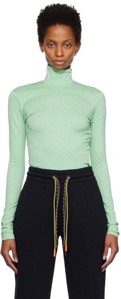 Ambush Green Monogram Bodysuit In Meadow Meadow