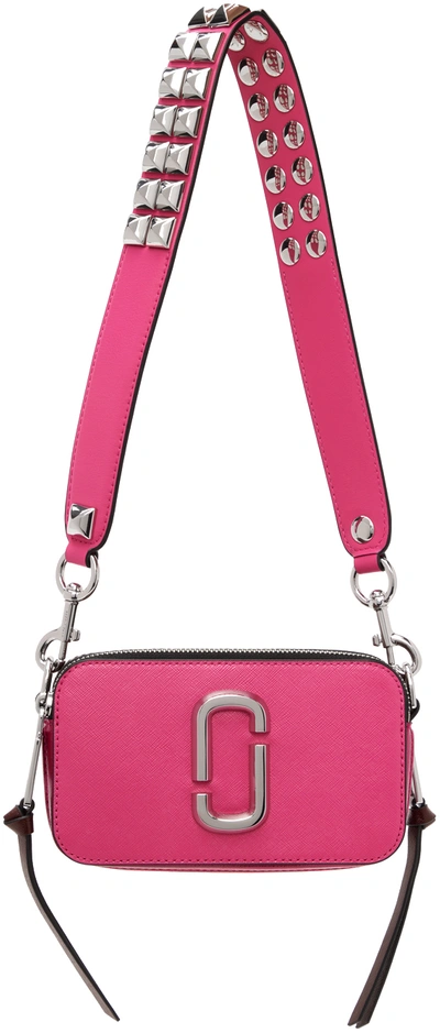 Shop Marc Jacobs Pink 'the Snapshot' Shoulder Bag In 662 Magenta Multi