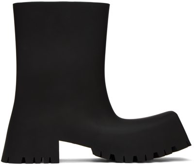 Shop Balenciaga Black Trooper Ankle Boots In 1000 Black