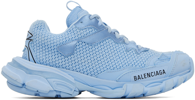 Shop Balenciaga Blue Track.3 Sneakers In 4010 Light Blue/blac