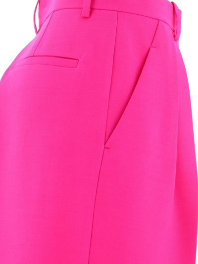 Shop Valentino "pink Pp" Trousers In Fuchsia