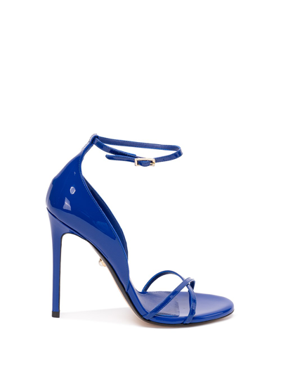 Shop Alevì Milano `thea Kip Patent` Sandals In Blu