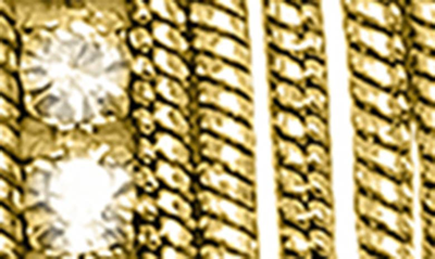 Adornia 14k Gold Plated Cz Fringe Drop Earrings In Yellow