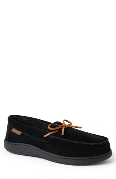 Shop Dearfoams Westboro Suede Energy Return Slipper In Black