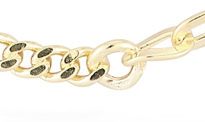 Glaze Jewelry Sterling Silver Mixed Chain Necklace In Gold