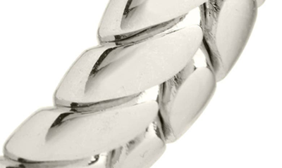 Sterling Forever Double Row Herringbone Statement Hoop Earrings In Silver