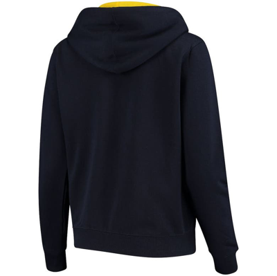 Colosseum Stadium Athletic Navy Michigan Wolverines Arched Name Full-zip Hoodie In Navy