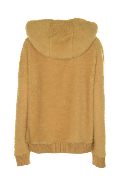 Shop Dsquared2 Invicta Teddy Hoodie In Camel