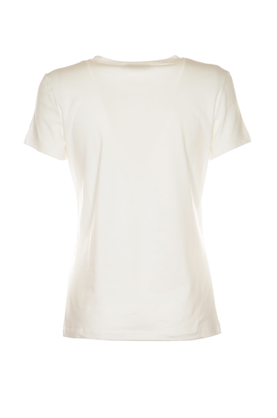 Shop Dondup Bead Embellished Logo T-shirt In White