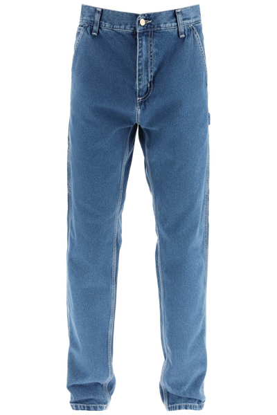 Shop Carhartt Wip Ruck Single Knee Pant In Denim In Blue