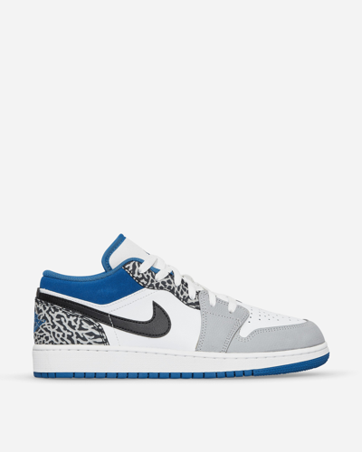 Shop Nike Air Jordan 1 Low Se (gs) Sneakers Dark Marina Blue In White