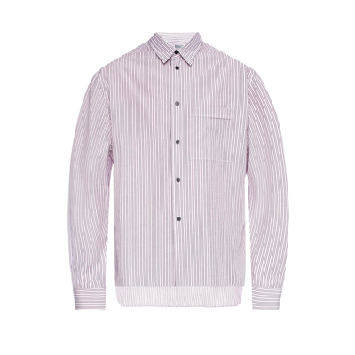 Shop Lanvin Striped Cotton Shirt In Pink