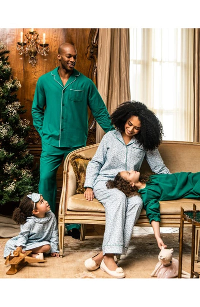 Shop Petite Plume Cotton Flannel Pajamas In Green