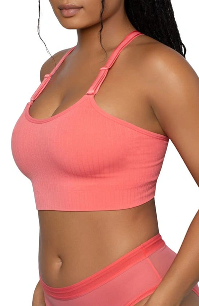 Shop Curvy Couture Smooth Seamless Comfort Wireless Bralette In Sun Kissed Coral