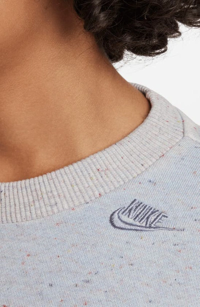 Shop Nike Kids' Fleece Logo Sweatshirt In Leche Blue/ Ashen Slate