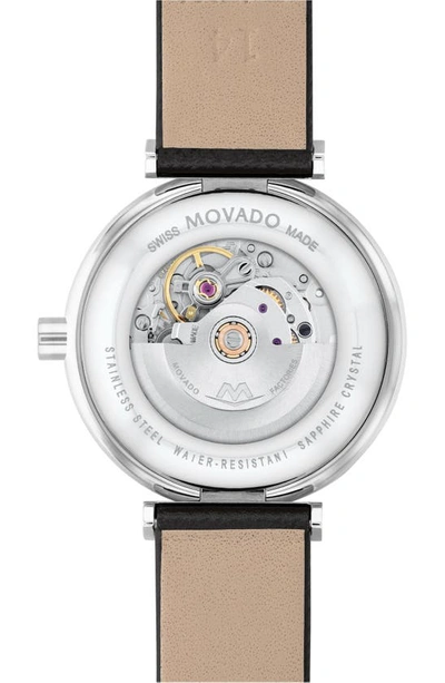 Shop Movado Museum Classic Leather Strap Watch, 32mm In Black