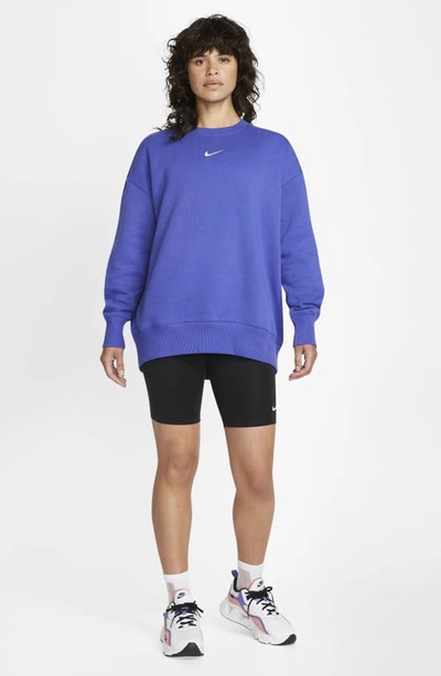 Shop Nike Sportswear Phoenix Sweatshirt In Lapis/ Sail