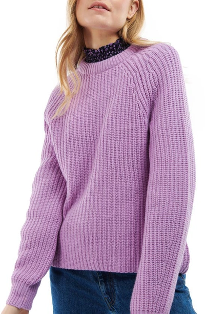 Barbour Coast To Country Hartley Rib-knit Sweater In Lilac Blossom |  ModeSens