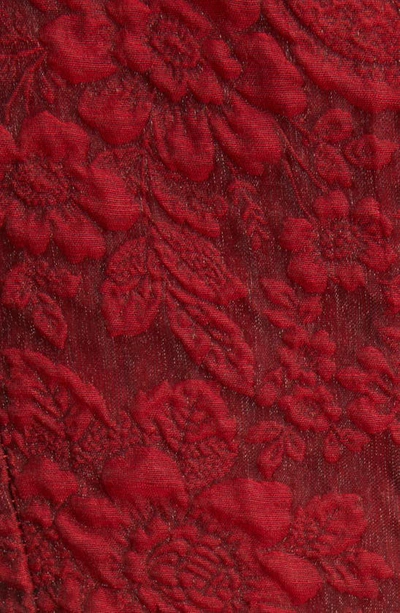 Shop Erdem Asteria Floral Cloqué Organza Gown In Red