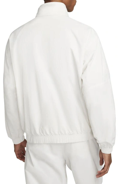 Shop Nike Sportswear Solo Swoosh Nylon Track Jacket In Phantom/ White
