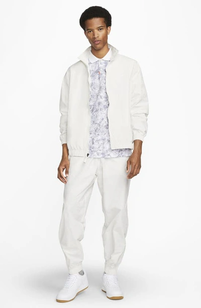 Shop Nike Sportswear Solo Swoosh Nylon Track Jacket In Phantom/ White