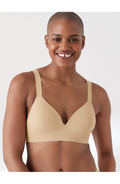 True & Co. True Body Boost Wireless Hook Back Push-up Bra In Desert