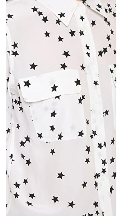 Shop Equipment Slim Signature Blouse In Bright White