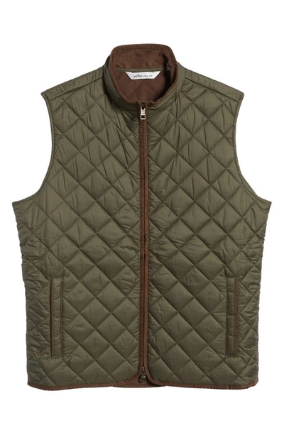 Shop Peter Millar Essex Quilted Vest In Olive