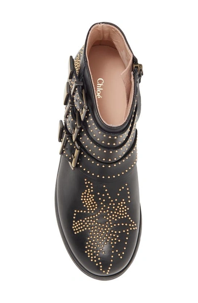 Shop Chloé Susanna Stud Bootie In Black