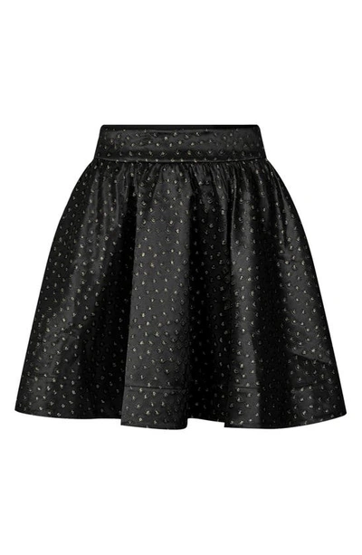 Shop Allsaints Aimsie Skirt In Black/ Gold