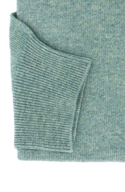 Lorenzo Uomo Quarter Zip Wool & Cashmere Sweater In Sage