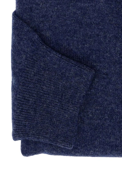 Shop Lorenzo Uomo Quarter Zip Wool & Cashmere Sweater In Denim