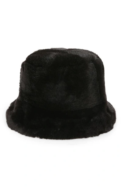 Shop Apparis Gilly Koba Faux Fur Bucket Hat In Noir