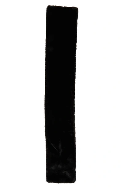 Apparis Faux Fur Scarf In Noir