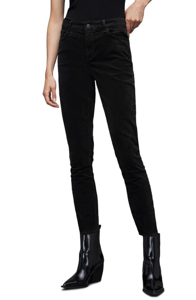 Shop Allsaints Miller Corduroy Skinny Jeans In Black