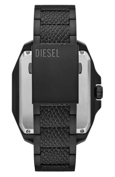 Diesel Men's Flayed Automatic Three-hand Black-tone Stainless Steel  Bracelet Watch 47mm | ModeSens