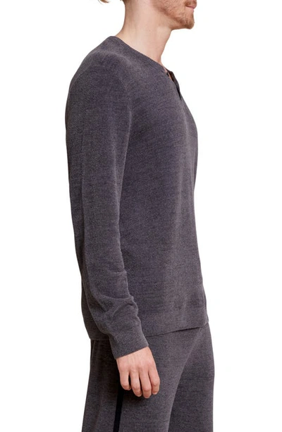 Shop Barefoot Dreams Cozychic Ultra Lite® Henley Pajama Top In Carbon