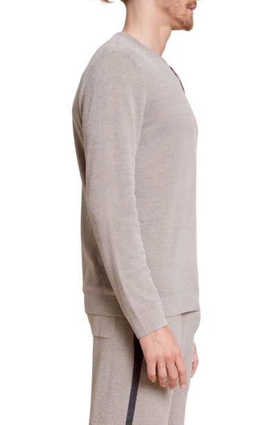 Shop Barefoot Dreams Cozychic Ultra Lite® Henley Pajama Top In Nickel