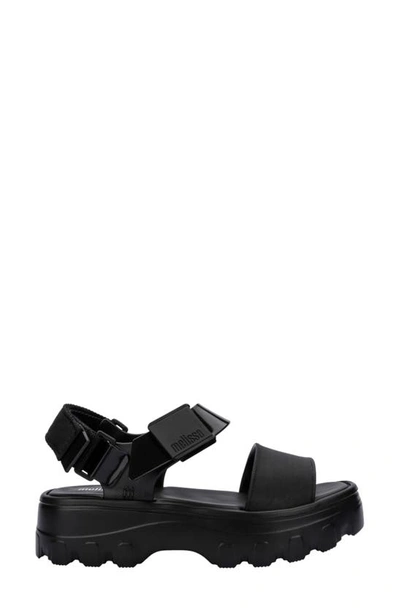 Shop Melissa Kick Off Platform Sandal In Black/ Black