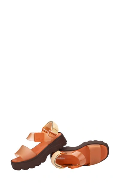 Shop Melissa Kick Off Platform Sandal In Orange/ Clear Orange