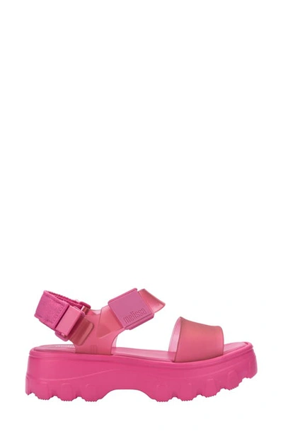 Shop Melissa Kick Off Platform Sandal In Pink/ Clear Pink