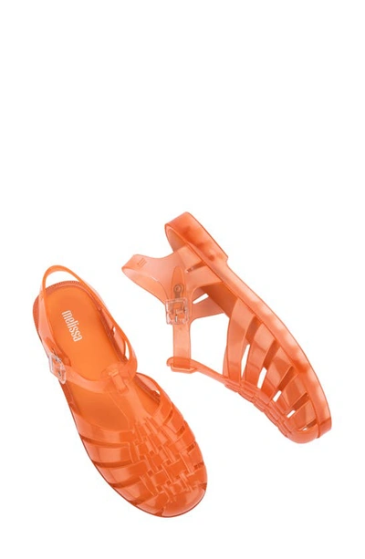 Shop Melissa Possession Jelly Fisherman Sandal In Orange Clear