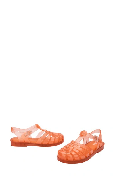 Shop Melissa Possession Jelly Fisherman Sandal In Orange Clear