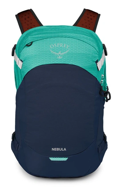 Shop Osprey Nebula 32-liter Backpack In Reverie Green / Cetacean Blue